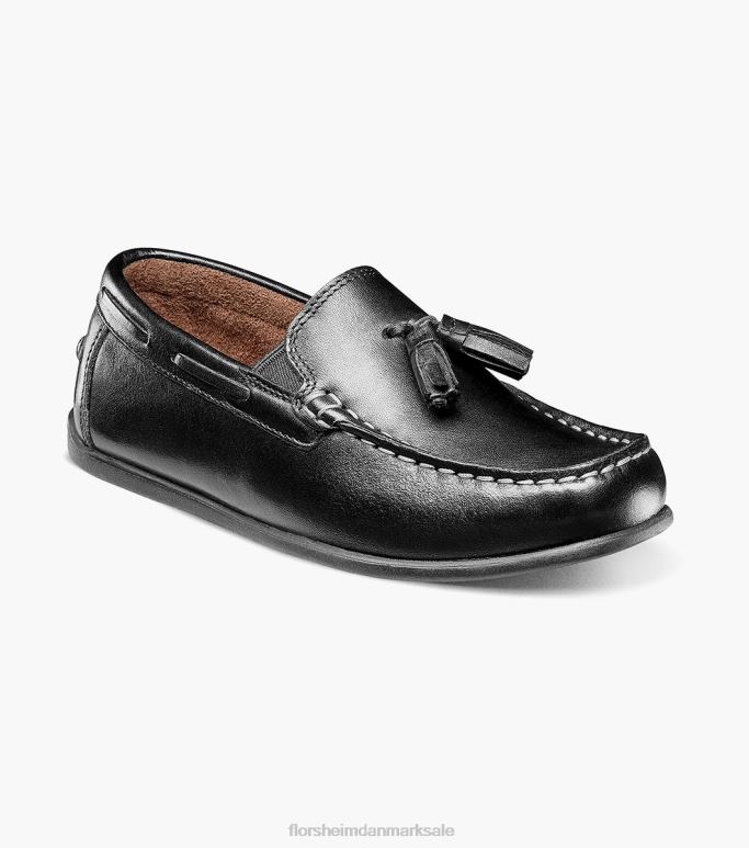 Florsheim børn jasper jr moc toe drop kvast loafer NF0RV475 fodtøj sort