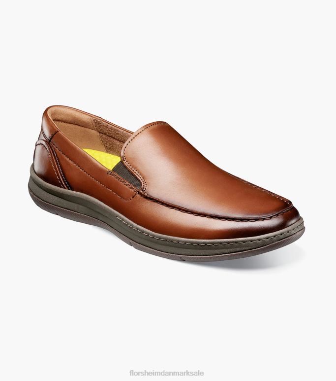 Florsheim Mænd central moc toe venetiansk loafer NF0RV66 fodtøj cognac