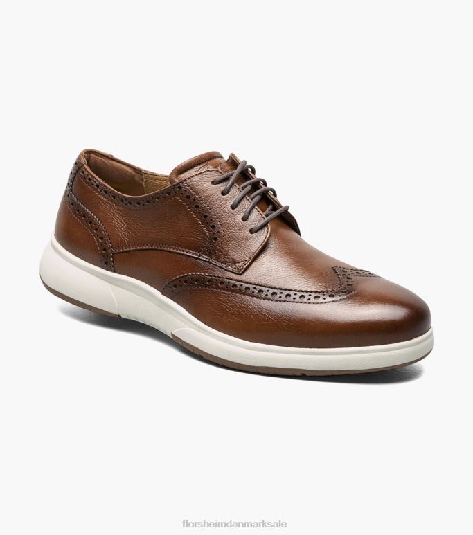Florsheim Mænd flair work stål tå vingespids oxford NF0RV406 fodtøj cognac