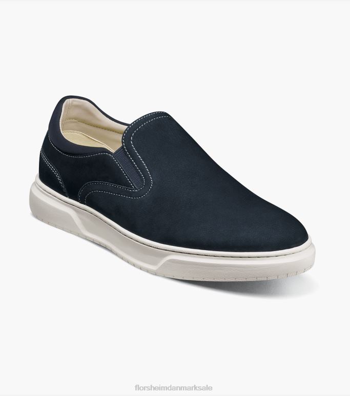Florsheim Mænd førsteklasses almindelig tå slip-on sneaker NF0RV299 fodtøj flåde