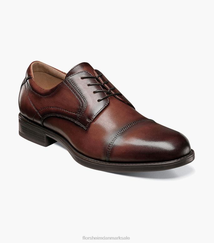 Florsheim Mænd midterkappe tå oxford NF0RV286 fodtøj cognac