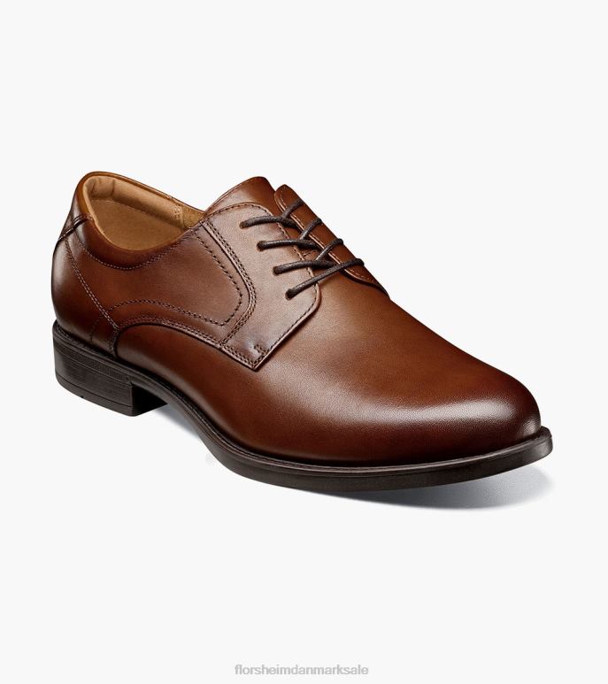 Florsheim Mænd midtown plain toe oxford NF0RV95 fodtøj cognac