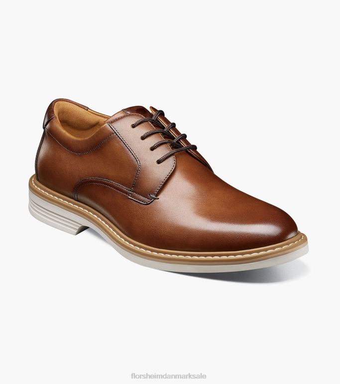 Florsheim Mænd norwalk plain toe oxford NF0RV81 fodtøj cognac multi