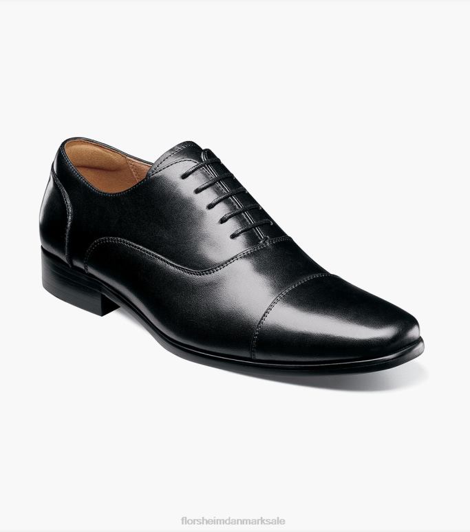 Florsheim Mænd postino 1 cap toe balmoral oxford NF0RV114 fodtøj sort glat